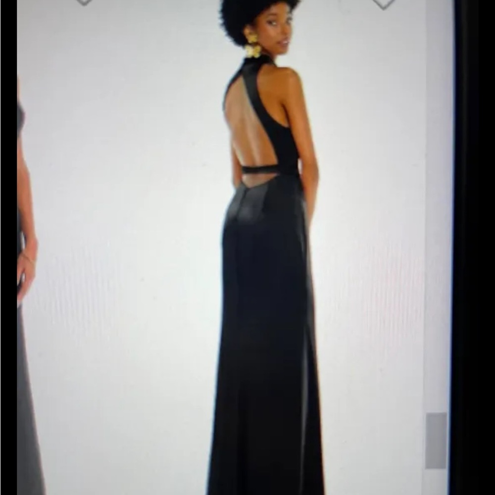 Elegant Black Halter Gown